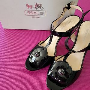 Coach Heels. Size 11. Black Patent